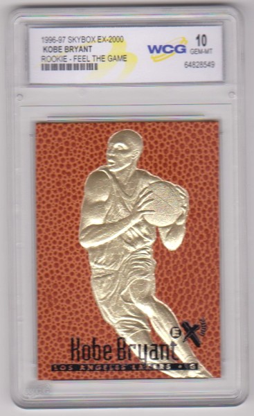 Rookie Graded Gem Mint 10 - Kobe Bryant 1996-97 Skybox EX-2000 Feel The Game 23 Kt Gold Card