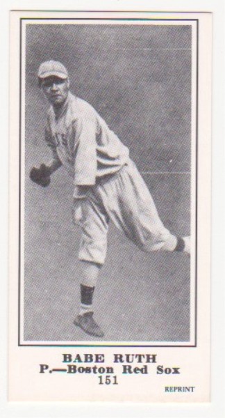 1916 M101-5 Babe Ruth Sporting News Rookie Reprint Baseball Card