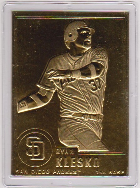 22 kt Gold - Ryan Klesko 2007 Danbury Mint Gold Card