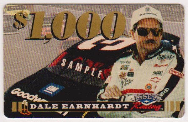 Dale Earnhardt $1000 1995 Classic Assets Racing Phone Card Promo - Scarce