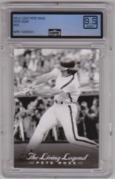 Graded MPE Mint+ 9.5 -  Pete Rose 2012 Leaf The Living Legend #36 Card