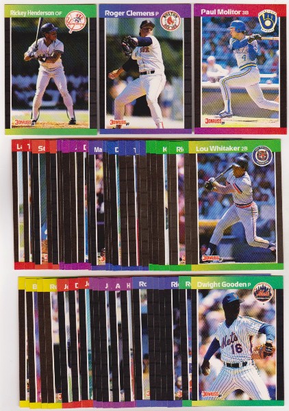 150 Assorted 1989 Donruss Baseball Cards w/ Stars - Rickey Henderson + More
