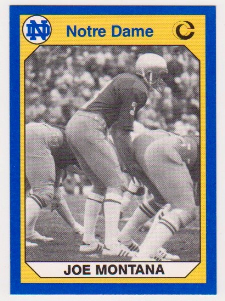 Joe Montana 1990 Notre Dame #170 Collegiate Collection Card