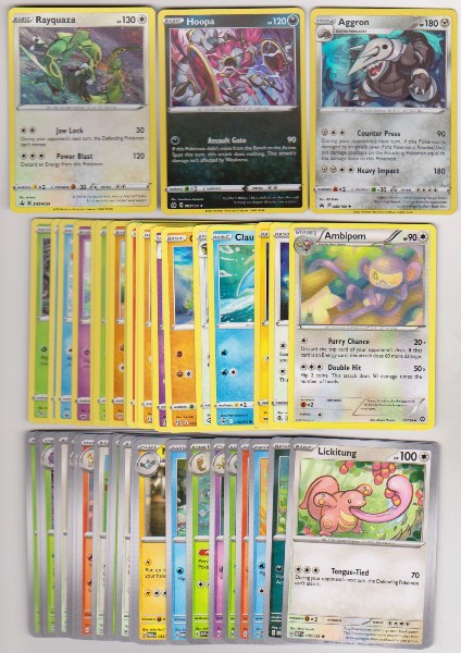 50 Different Pokemon Trading Cards w/ 3 HOLOS + More