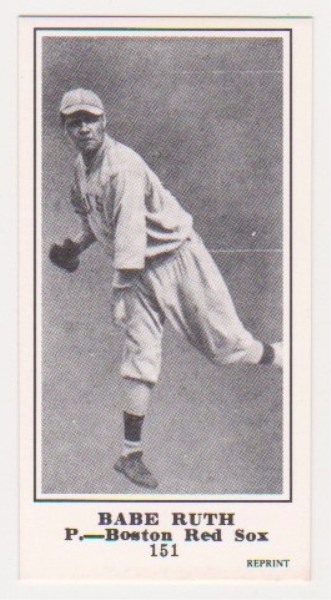 1916 M101-5 Babe Ruth Sporting News Rookie Reprint Baseball Card