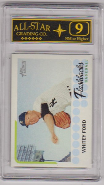 Graded 9 - Whitey Ford 2016 Topps Heritage Baseball Flashbacks #BF-WF Insert Card