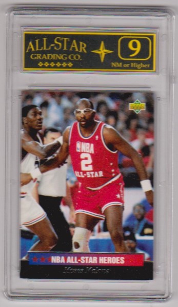 Graded 9 - Moses Malone 1992-93 Upper Deck All-Star Weekend #17 Card