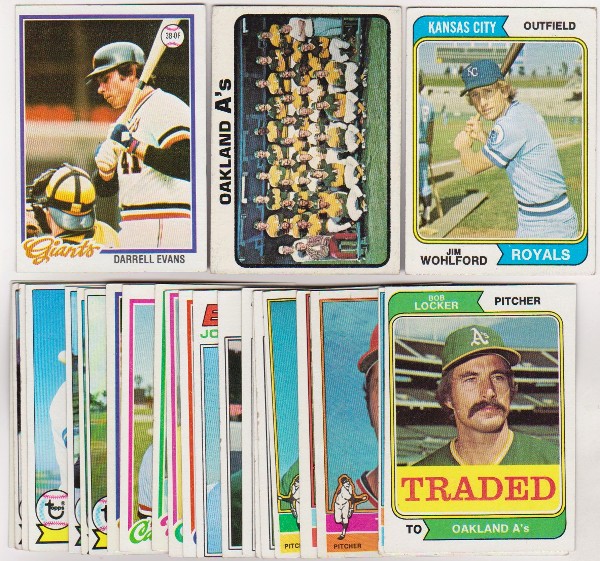 25 Different 1970's Topps Baseball Cards (1973-1979) w/ Darrell Evans + More