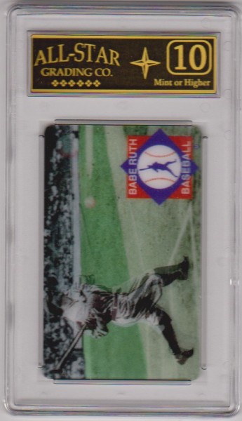  Graded 10 - Babe Ruth 1998 Nexstar 30 Minute Lenticular Phone Card