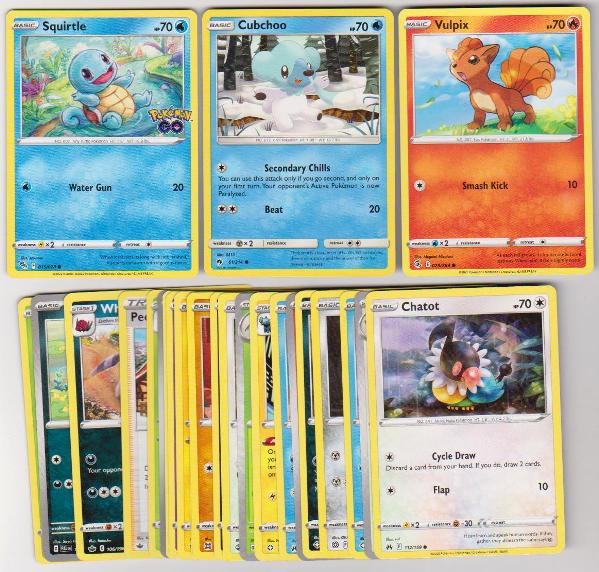 25 Different Pokemon Trading Cards w/ Squirtle + More