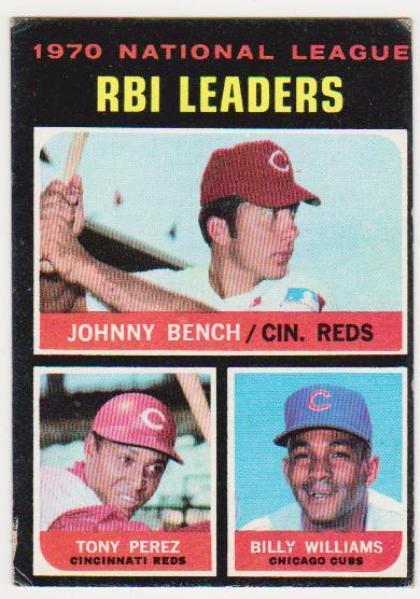 1971 Topps Johnny Bench/Tony Perez/Billy Williams #64 Card - 3 HOF'ers