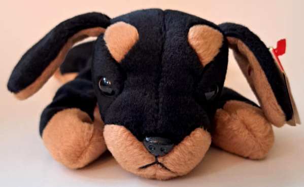 1996 Ty Beanie Baby Doby The Doberman - With Original Tags