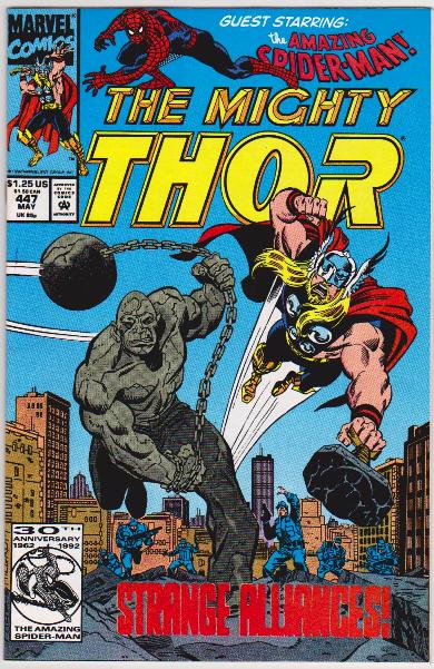 1992 The Mighty Thor #447 Issue - Marvel Comics
