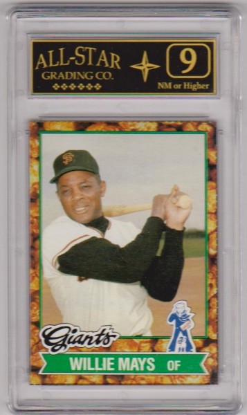 Graded 9 - Willie Mays 1982 Topps Cracker Jack #13 Card