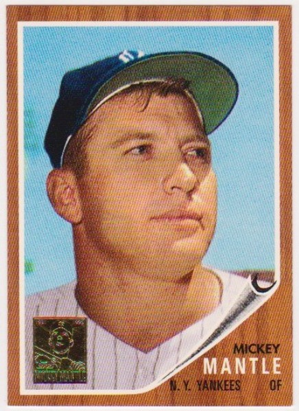 Mickey Mantle 1962 Topps #200 Commemorative Card - 1996 Topps #12 of 19 Insert Card