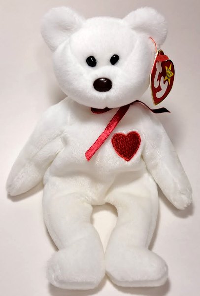1993 Ty Beanie Baby VALENTINO THE BEAR - New With Tags