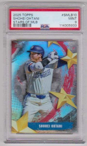 Graded PSA Mint 9 - Shohei Ohtani 2025 Topps Stars Of MLB #SMLB-10 Insert Card 