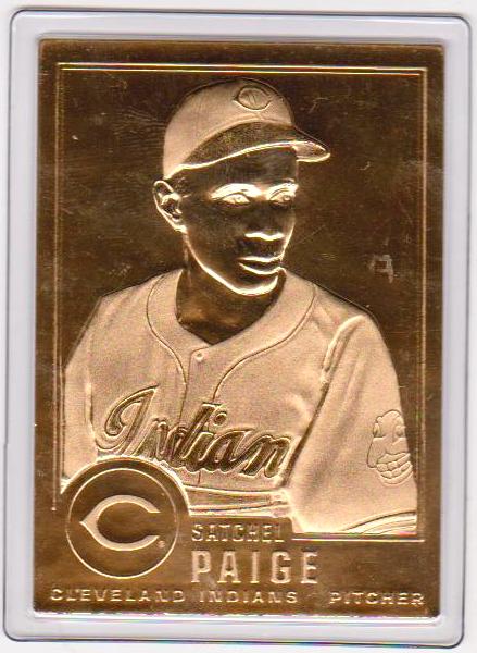 22 Kt Gold Satchel Paige 1996 Danbury Mint Gold Card - HOF'er