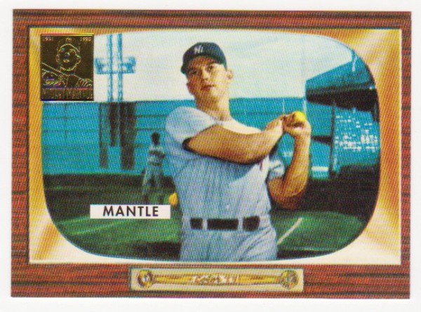 Mickey Mantle 1955 Bowman #202 Commemorative Card - 1996 Topps #5 of 19 Insert Card