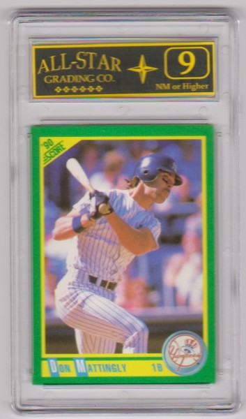 Graded 9 - Don Mattingly 1990 Score #1 Card