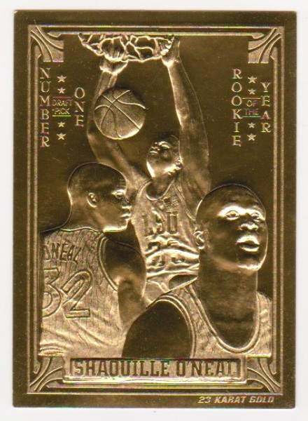 23 kt Gold - Shaquille O'Neal 1994 Classic Gold Card (1/24,900)