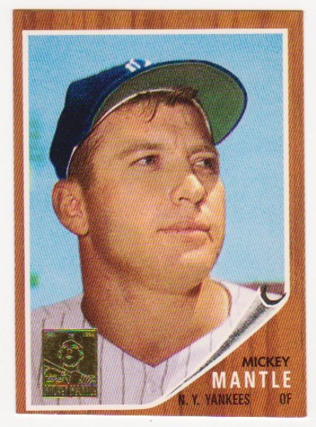 Mickey Mantle 1962 Topps #200 Commemorative Card - 1996 Topps #12 of 19 Insert Card