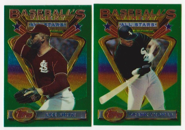 1993 Topps Finest Frank Thomas #102 + Lee Smith #95 Card Pair