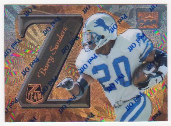 1997 Zenith Z-Team Barry Sanders #ZT14 Promo Card