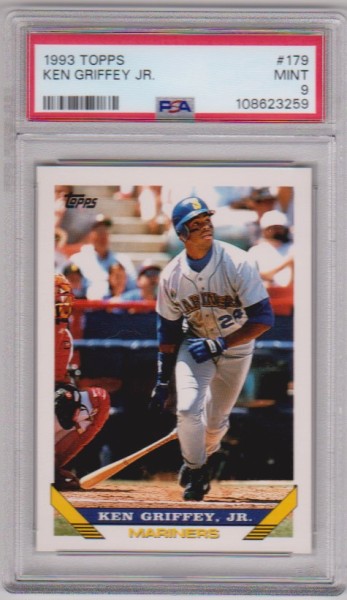 Graded PSA Mint 9 - Ken Griffey, Jr. 1993 Topps #179 Card