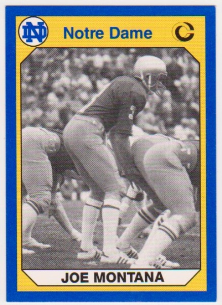 Joe Montana 1990 Notre Dame #170 Collegiate Collection Card