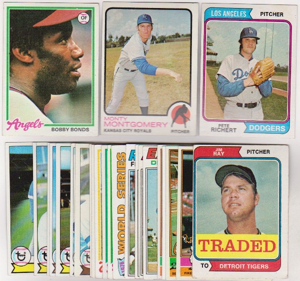 25 Different 1970's Topps Baseball Cards (1973-1979) w/ Bobby Bonds + More