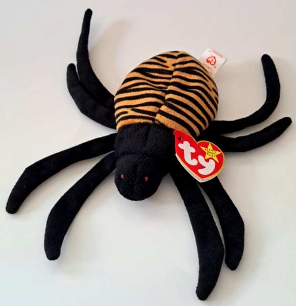 1996 Ty Beanie Baby Spinner The Spider - With Original Tags Attached