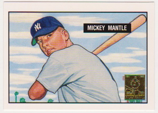 Mickey Mantle 1951 Bowman #253 Commemorative Card - 1996 Topps #1 of 19 Insert Card