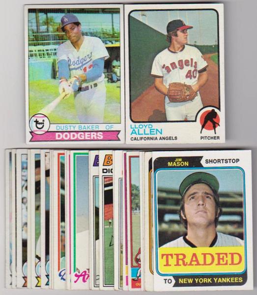 25 Different 1970's Topps Baseball Cards (1973-1979) w/ Dusty Baker + More
