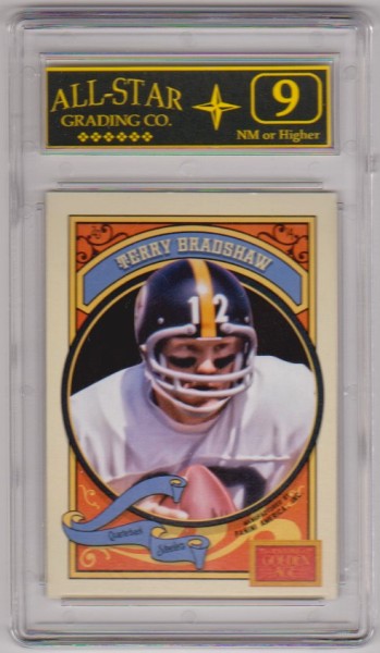Graded 9 - Terry Bradshaw 2014 Panini Golden Age #150 Card