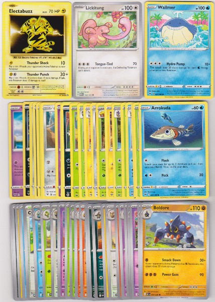 50 Different Pokemon Trading Cards w/ Electabuzz + More