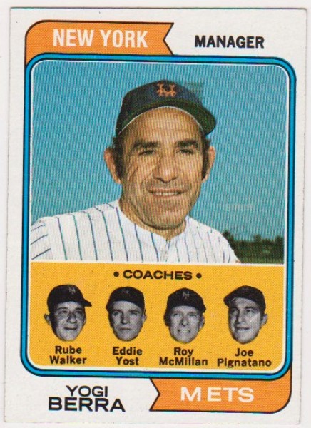 1974 Topps Yogi Berra #179 Card - HOF'er