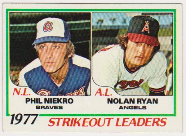 1978 Topps Nolan Ryan/Phil Niekro #206 Card - HOF'ers