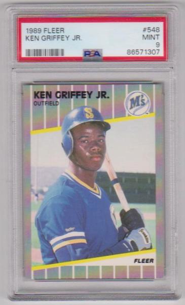 Rookie Graded PSA Mint 9 - Ken Griffey, Jr. 1989 Fleer #548 Card