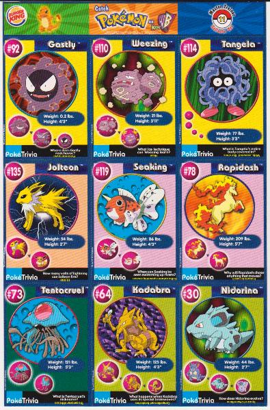 1999 Pokemon Master Trainer Collector Set Uncut 9 Card Uncut #11 Sheet