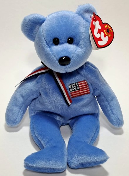 2001 Ty Beanie Baby AMERICA THE BEAR - With Original Tags