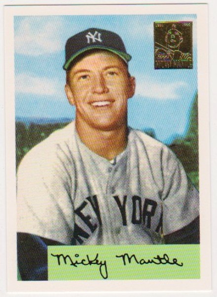 Mickey Mantle 1954 Bowman #65 Commemorative Card - 1996 Topps #4 of 19 Insert Card