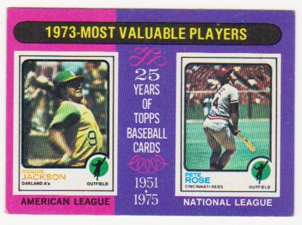 1975 Topps Reggie Jackson/Pete Rose #211 Card
