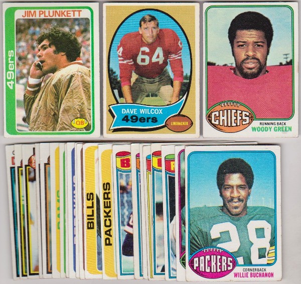 24 Different 1970's Topps Football Cards (1970-1979) w/ Jim Plunkett + More