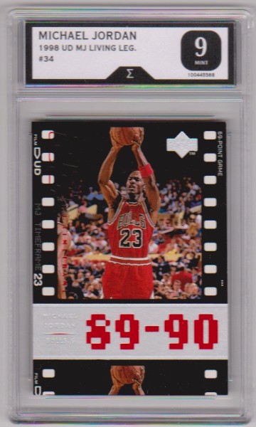 Graded Sigma Mint 9  - Michael Jordan 1998 Upper Deck Living Legends #34 Card
