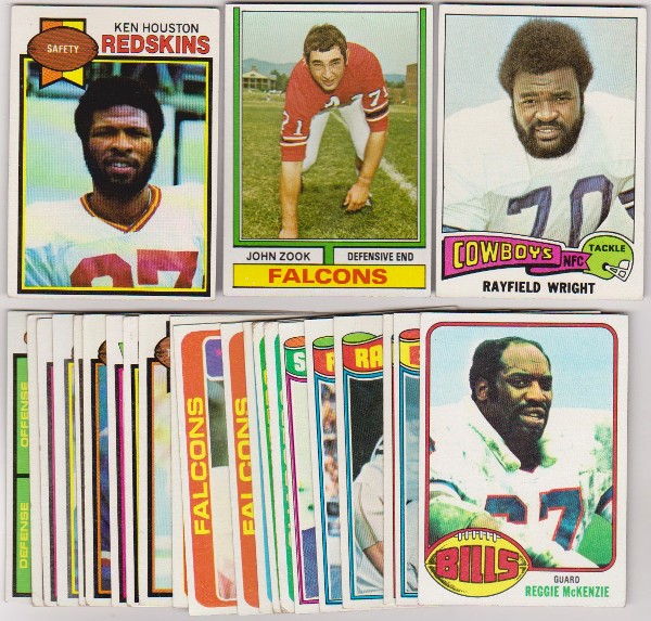 24 Different 1970's Topps Football Cards (1974-1979) w/ Ken Houston + More