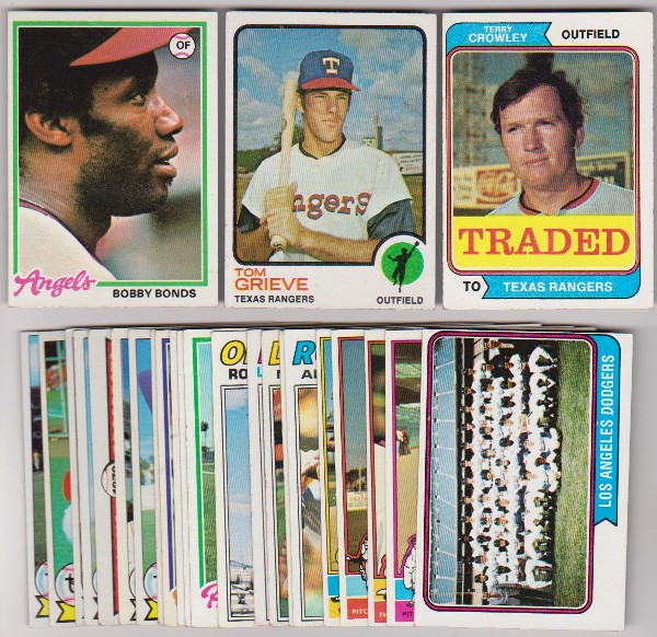 25 Different 1970's Topps Baseball Cards (1973-1979) w/ Bobby Bonds + More