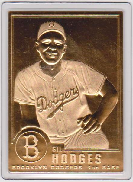 22 kt Gold - GIL HODGES 1996 Danbury Mint Gold Card