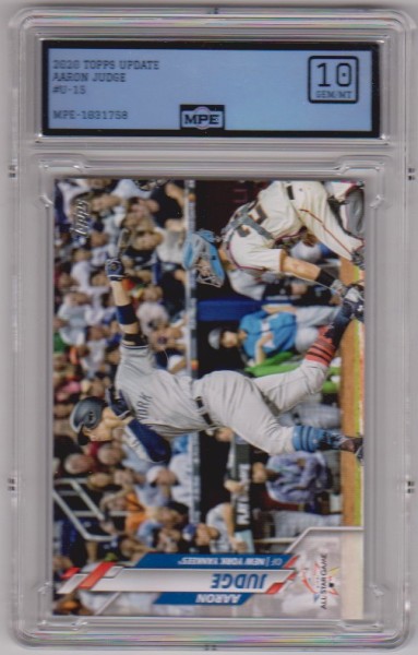 Graded MPE Gem Mint 10 - Aaron Judge 2020 Topps Update #U-15 Card