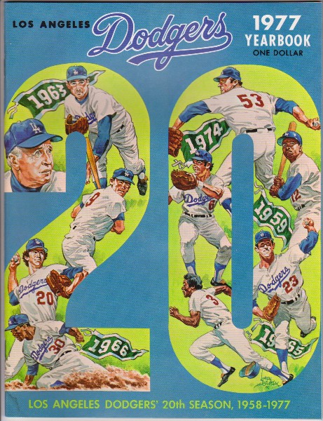 1977 L.A. Dodgers Yearbook 20th Anniversary Issue